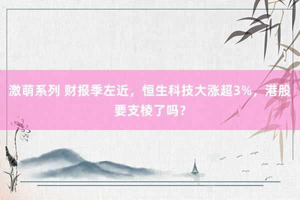 激萌系列 财报季左近，恒生科技大涨超3%，港股要支棱了吗？