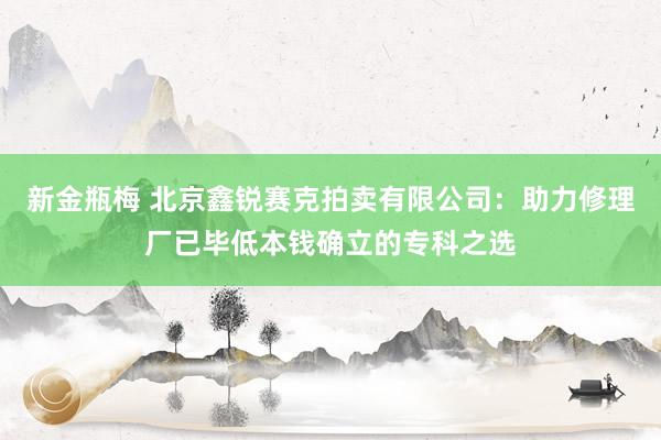新金瓶梅 北京鑫锐赛克拍卖有限公司：助力修理厂已毕低本钱确立的专科之选